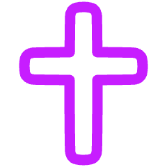 Christian Cross 2 Icon from Plump Neon Set