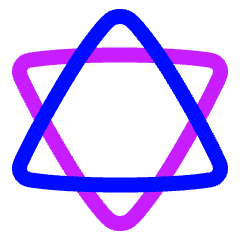 Hexagram Icon from Plump Neon Set