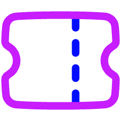 Ticket 1 Icon from Plump Neon Set