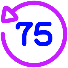 Button Go Backward 75 Icon from Plump Neon Set