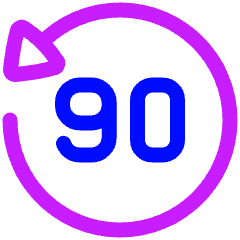 Button Go Backward 90 Icon from Plump Neon Set