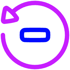 Button Go Backward Icon from Plump Neon Set