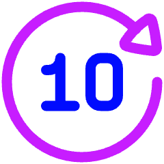 Button Go Forward 10 Icon from Plump Neon Set