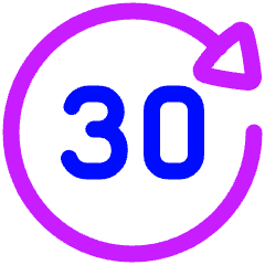 Button Go Forward 30 Icon from Plump Neon Set