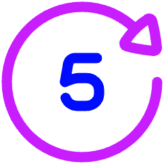 Button Go Forward 5 Icon from Plump Neon Set