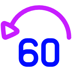 Button Jump Backward 60 Icon from Plump Neon Set