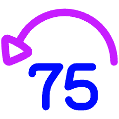 Button Jump Backward 75 Icon from Plump Neon Set