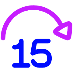 Button Jump Forward 15 Icon from Plump Neon Set