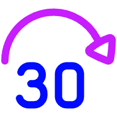 Button Jump Forward 30 Icon from Plump Neon Set