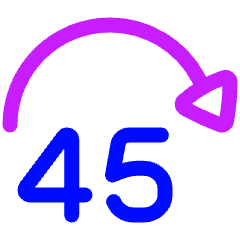 Button Jump Forward 45 Icon from Plump Neon Set