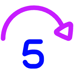 Button Jump Forward 5 Icon from Plump Neon Set