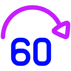 Button Jump Forward 60 Icon from Plump Neon Set