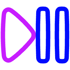 Button Play Pause Icon from Plump Neon Set