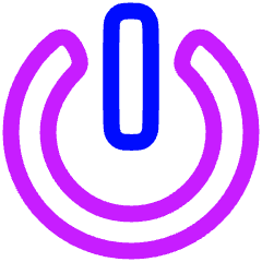 Button Power 1 Icon from Plump Neon Set