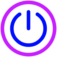 Button Power Circle 1 Icon from Plump Neon Set