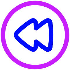Button Rewind Circle 1 Icon from Plump Neon Set