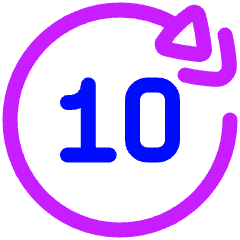 Button Skip Forward 10 Icon from Plump Neon Set