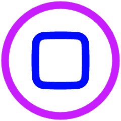 Button Stop Circle Icon from Plump Neon Set
