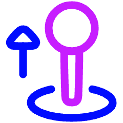 Arcade Stick Move Up Icon from Plump Neon Set