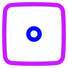 Dice 1 Icon from Plump Neon Set