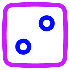 Dice 2 Icon from Plump Neon Set