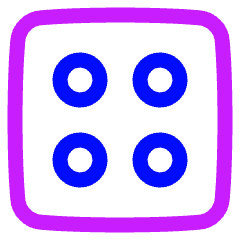 Dice 4 Icon from Plump Neon Set