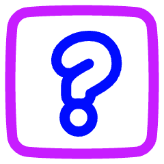 Dice Question Icon from Plump Neon Set