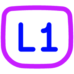 Left Button One Icon from Plump Neon Set