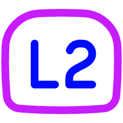 Left Button Two Icon from Plump Neon Set