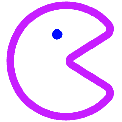 Pacman Icon from Plump Neon Set
