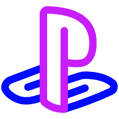 Play Station Icon from Plump Neon Set