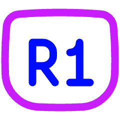Right Button One Icon from Plump Neon Set