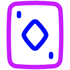 Card Game Diamond Icon from Plump Neon Set