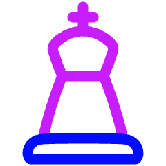 Chess King Icon from Plump Neon Set