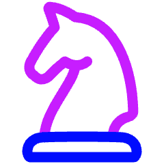 Chess Knight Icon from Plump Neon Set