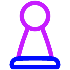 Chess Pawn Icon from Plump Neon Set