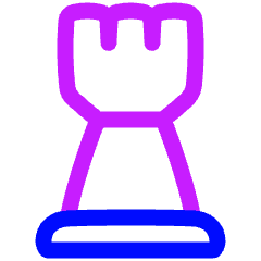 Chess Rook Icon from Plump Neon Set