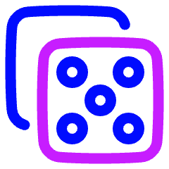 Dice Icon from Plump Neon Set