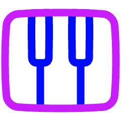 Piano Keys Icon from Plump Neon Set