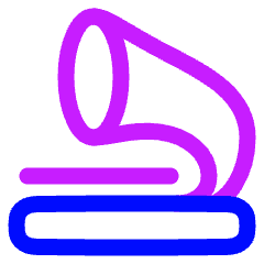 Gramophone Icon from Plump Neon Set