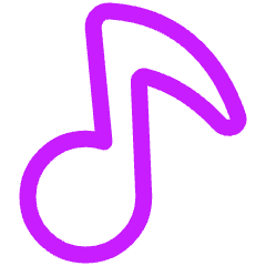 Music Note 1 Icon from Plump Neon Set