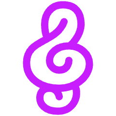 Music Note Trebble Clef Icon from Plump Neon Set