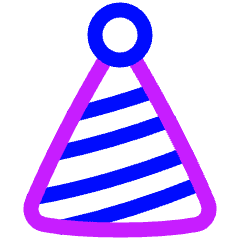 Party Hat Icon from Plump Neon Set