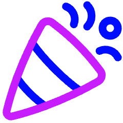 Party Popper Icon from Plump Neon Set