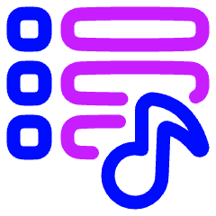 Play List 7 Icon from Plump Neon Set