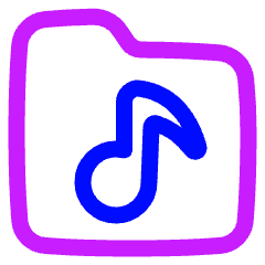 Play List Folder Icon from Plump Neon Set