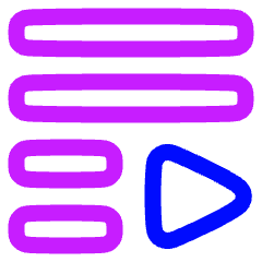 Playlist Icon from Plump Neon Set