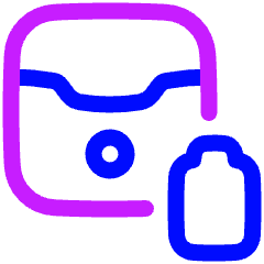 Earpods Case Battery Icon from Plump Neon Set
