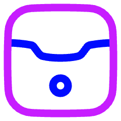 Earpods Case Icon from Plump Neon Set
