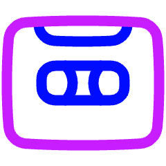 Tape Cassette Record Icon from Plump Neon Set